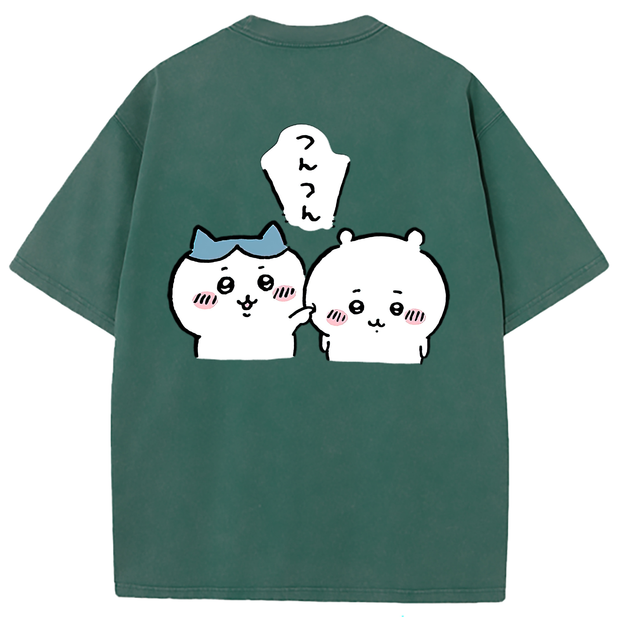 （画像用） ちいかわ ちいかわ Chii-kawa chiikawa 綿100% ヴィンテージ風 半袖Tシャツ（背面プリント）